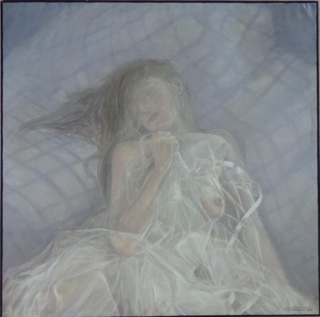 PIET BEKAERT / DROOMWERELD / OLIEVERF / 101x101cm / KADER, Ophalen