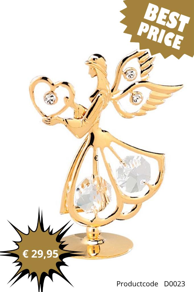 Luxe 24K Vergulde Beeldjes met Kristal | Cadeau Idee