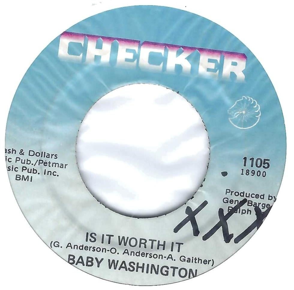 Northern soul 45: Baby Washington ‎– Is It Worth It, Single, Utilisé, 7 pouces, R&B et Soul