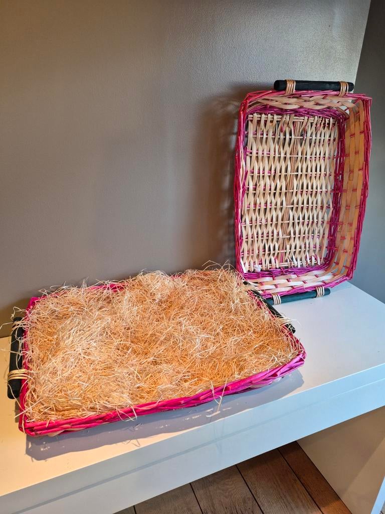 Grand panier en osier rectangulaire, Maison & Meubles, Enlèvement ou Envoi, Rectangulaire, Osier, Panier