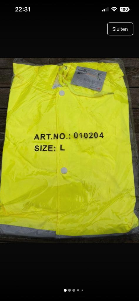 Fluo regenjas, Ophalen of Verzenden, Nieuw, Regenjas, Heren