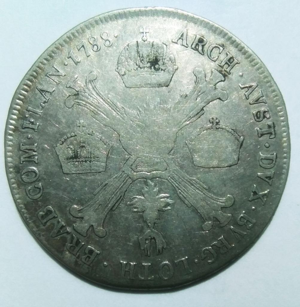 Pays-Bas autrichiens ¼ kronenthaler 1788 (A), Enlèvement ou Envoi, Autres pays, Monnaie en vrac, Argent
