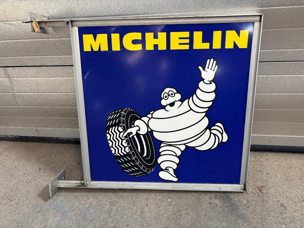 Oriigineel Michelin Bibendum reclamebord 80x80cm ca 1970, Enlèvement, Panneau publicitaire