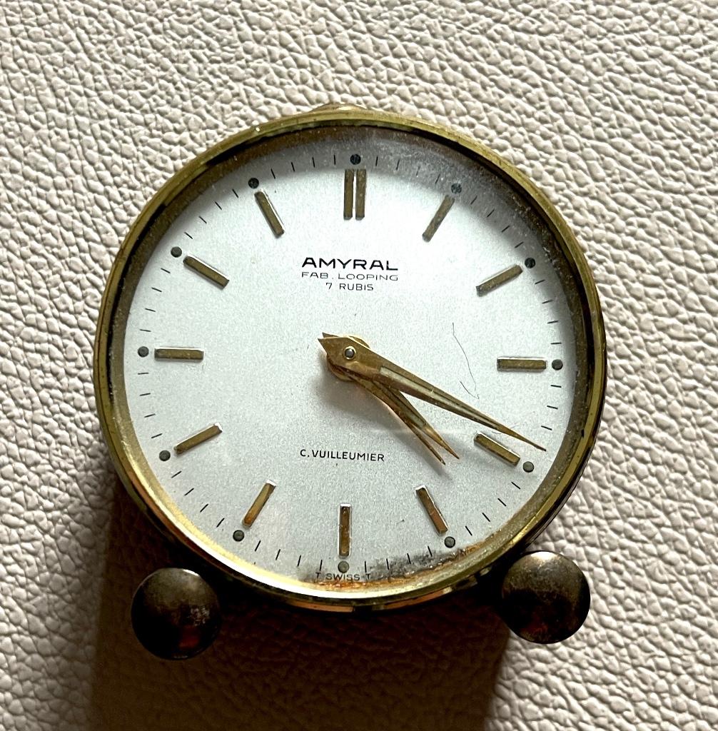 Réveil "AMYRAL - 7 rubis" Fab.Looping (RARE)  Numéro 513197, Enlèvement ou Envoi, Utilisé