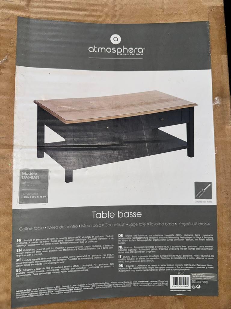 Table de salon neuve, Jardin & Terrasse, Accessoires mobilier de jardin, Enlèvement, Comme neuf