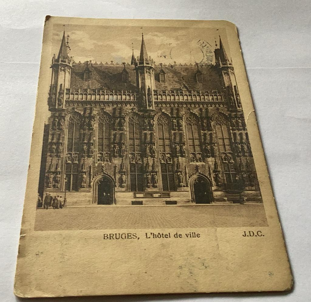 Bruges hotel de Ville 1913, Collections, Cartes postales | Belgique, Enlèvement ou Envoi, Affranchie
