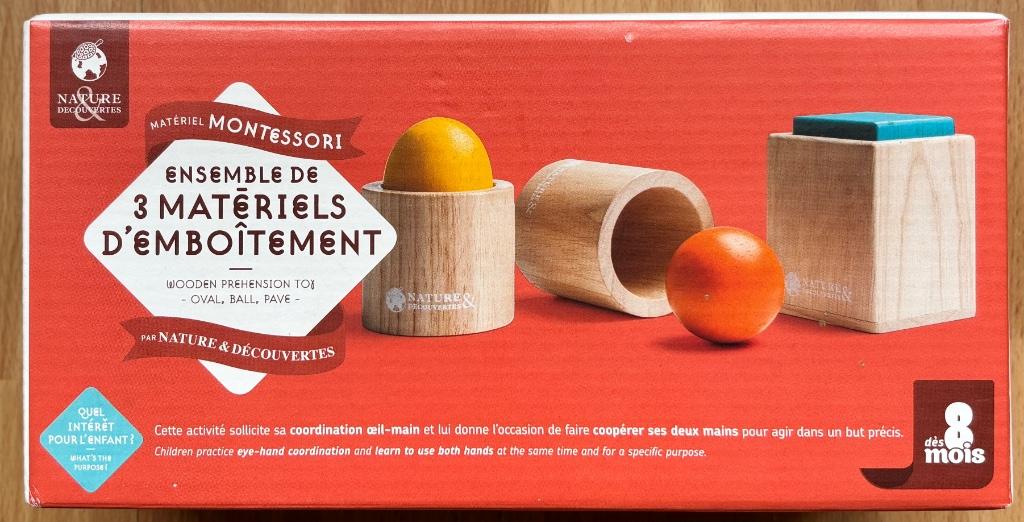 Baby cadeau - Montessori ontwikkeling - 3 houten vormen, Ophalen of Verzenden, Zo goed als nieuw