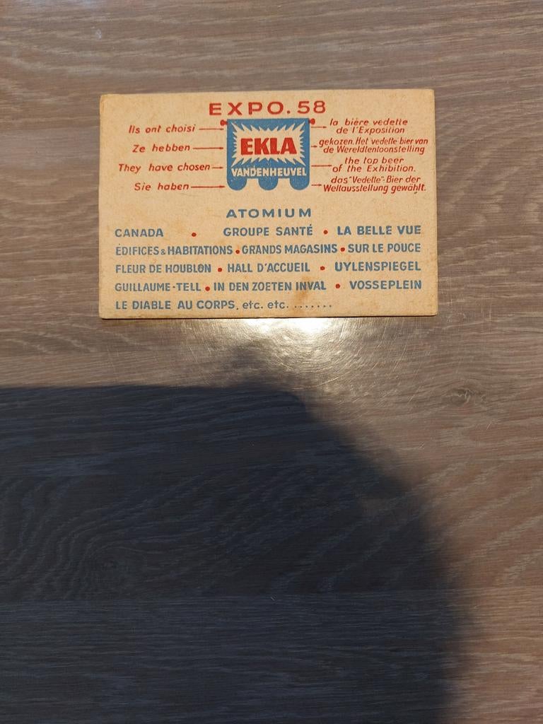 Oud bierviltje brouwerij Ekla Vandenheuvel Brussel, Collections, Marques de bière, Enlèvement ou Envoi