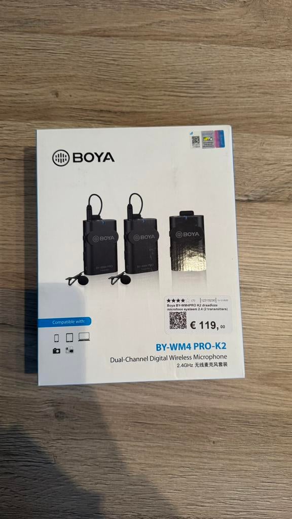 Boya BY-WM4 PRO-K2 draadloze microfoonset, Ophalen, Zo goed als nieuw