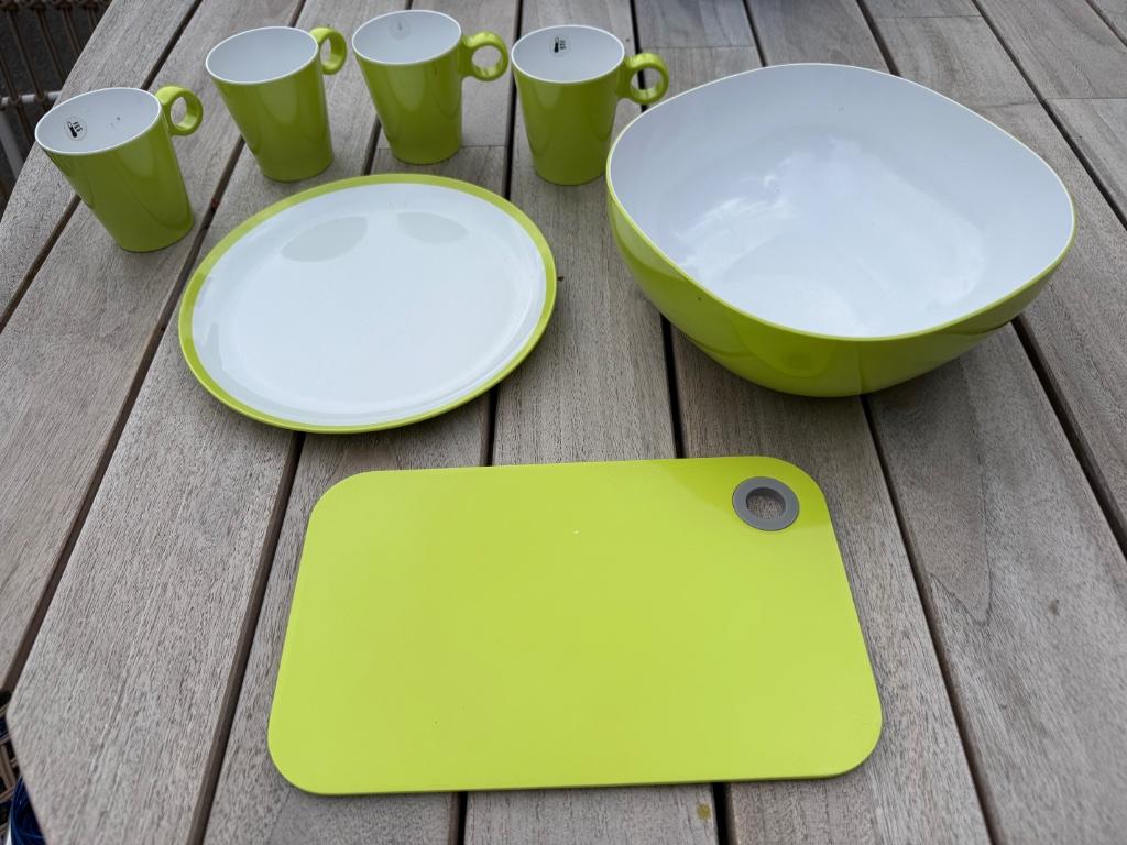 Mepal servies lime, Ophalen of Verzenden, Zo goed als nieuw