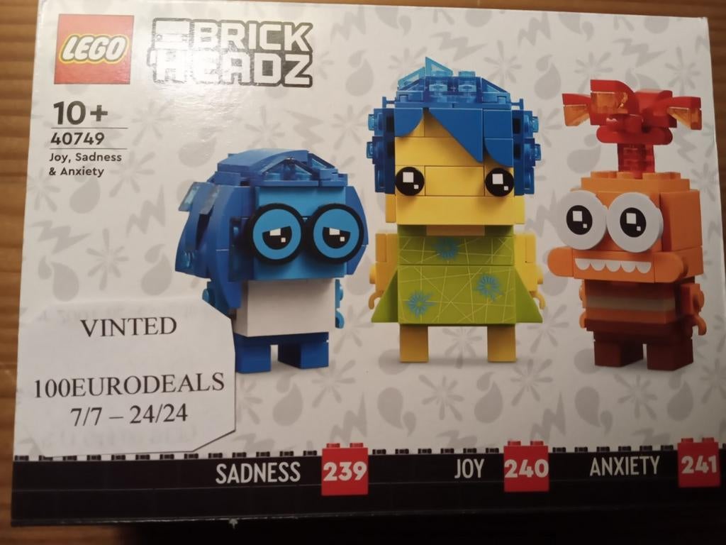 Lego 40749 brick headz plezier,verdriet,onzekerheid, Kinderen en Baby's, Speelgoed | Bouwstenen, Nieuw, Verzenden