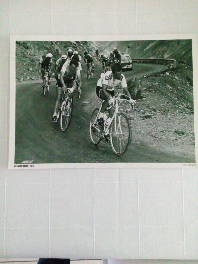 wielrenners, cyclistes, oude persfoto Tom Simpson, Collections, Enlèvement, Comme neuf, Autres sujets/thèmes, Photo