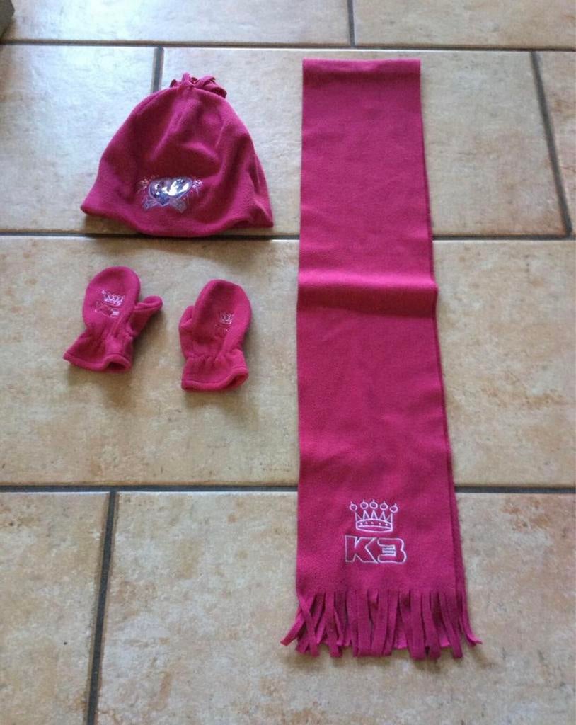 Wintersetje K3 (2-5 jaar) met muts, sjaal en wantjes, Kinderen en Baby's, Kinderkleding | Mutsen, Sjaals en Handschoenen, Ophalen of Verzenden