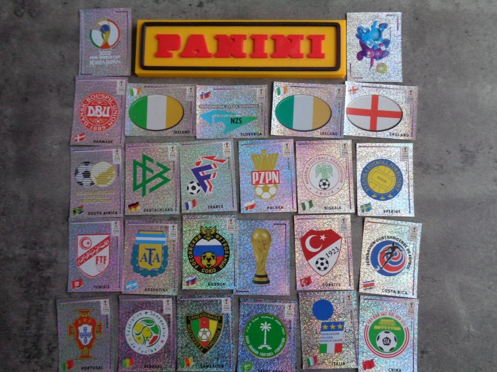PANINI FOOTBALL STICKERS COUPE DU MONDE 2002 emblèmes 25x ba, Enlèvement ou Envoi