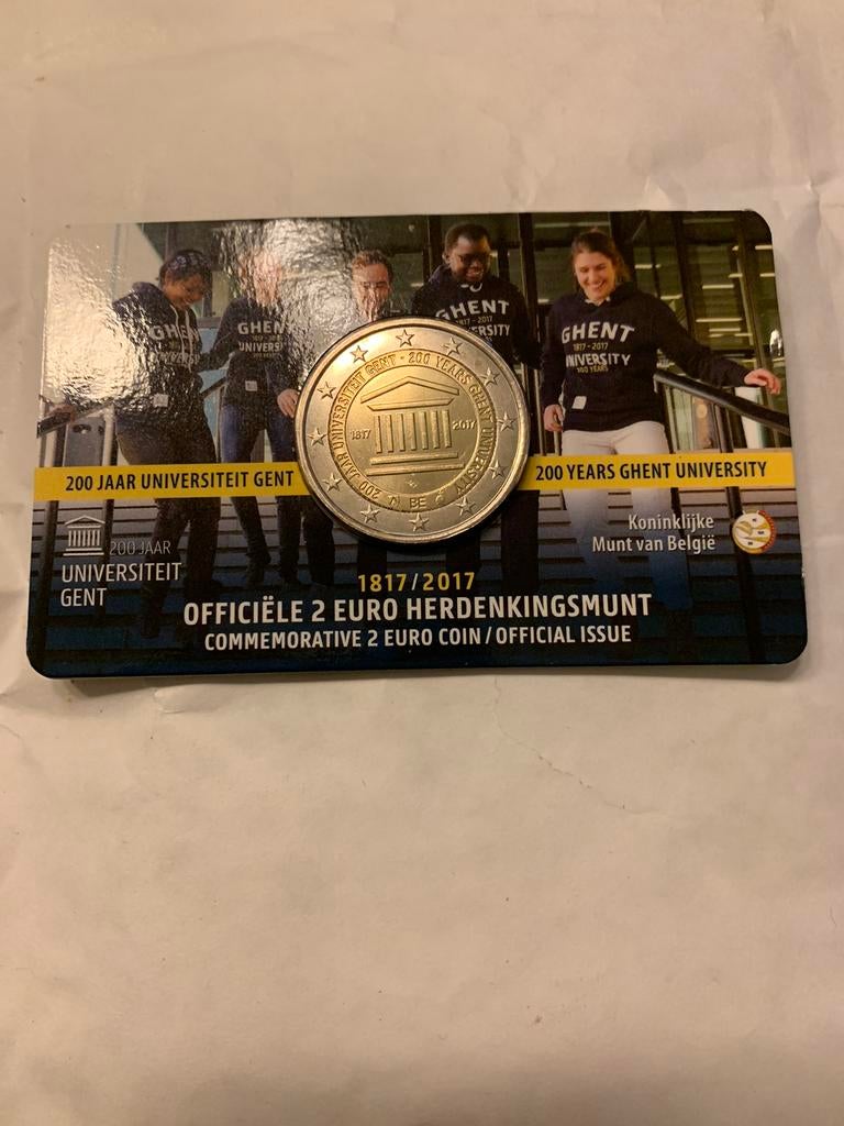 2 euro coincard  belgie 200 jaar universiteit gent 1817-2017, Ophalen of Verzenden, België, 2 euro, Losse munt