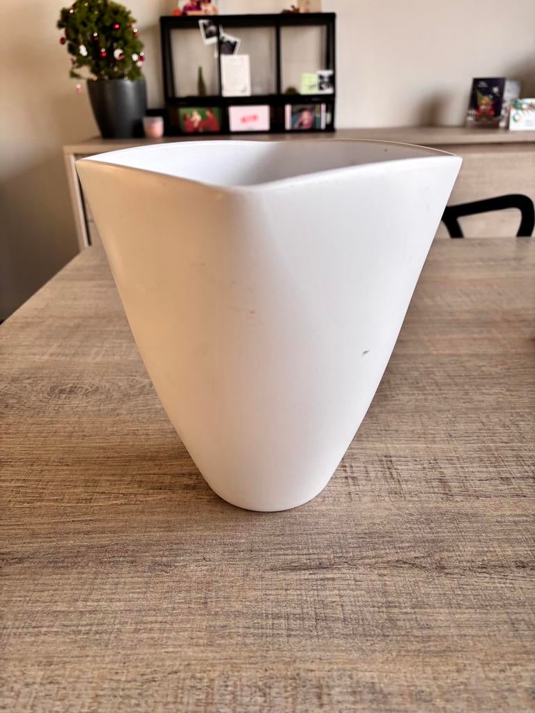 Pot de fleurs blanc pour orchidée, Jardin & Terrasse, Moins de 25 cm, Pierre, Comme neuf, Enlèvement