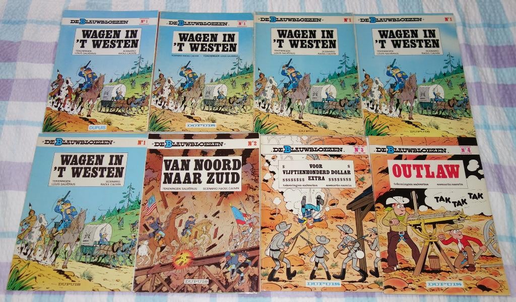 Verzameling strips De Blauwbloezen., Meerdere stripboeken, Ophalen of Verzenden, Gelezen, Raoul Cauvin