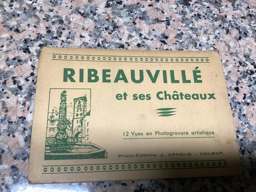 Mapje 12 CP RIBEAUVILLE et ses Chateaux. Photogravure, Ophalen of Verzenden, 1920 tot 1940, Ongelopen, Frankrijk