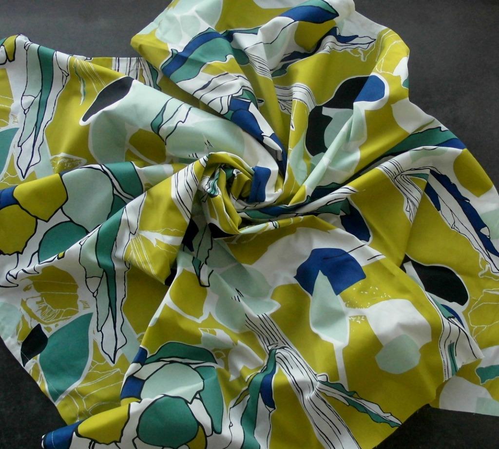 Chute de 2 Tissus  , Moutarde / BLEU    NOUVEAU, Hobby & Loisirs créatifs, Neuf, Enlèvement ou Envoi, Coton, Bleu