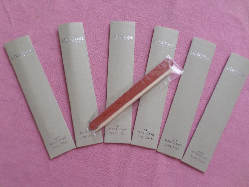 Lots 6 sets mansure lime à ongle batons bois l'Occitane, Enlèvement ou Envoi, Neuf, Mains et Ongles, Accessoires