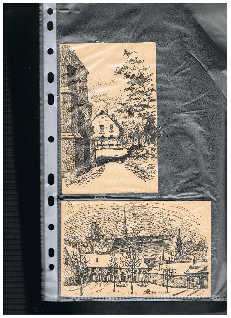 CARTES POSTALES ABBAYE DE LA CAMBRE, Envoi, 1940 à 1960, Non affranchie