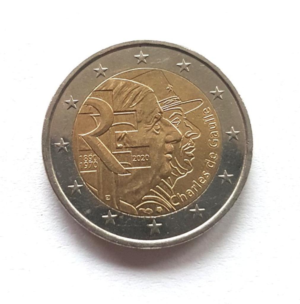 Pièce 2 Euros Commémorative de Charles de Gaulle 2020, Enlèvement, France, 2 euros, Série