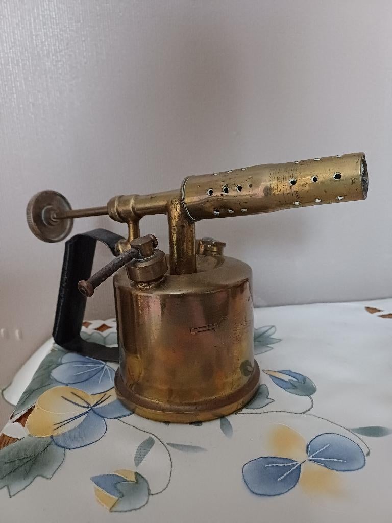 Antiek messing soldeerlamp/brander, Ophalen