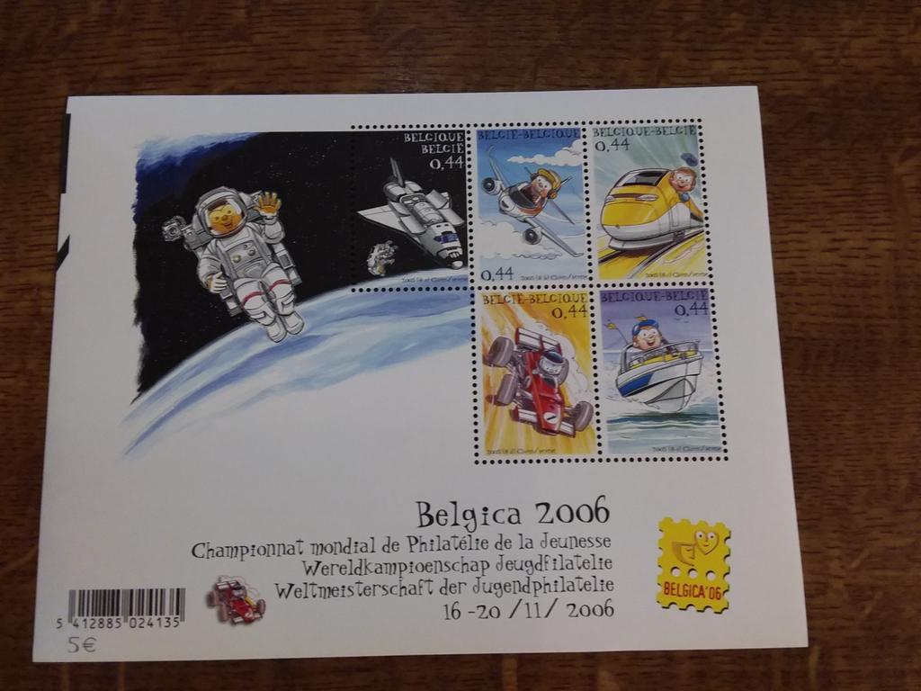 Feuille de timbres Belgica 2006, Enlèvement ou Envoi