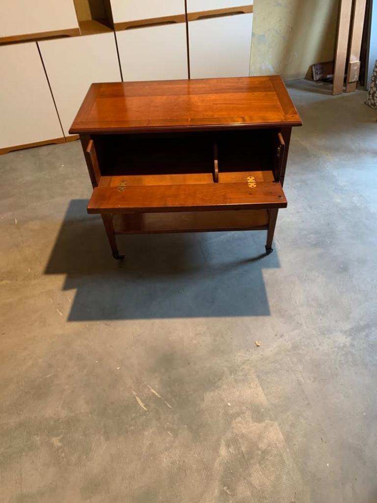 SUPERBE MEUBLE TV EN MERISIER CREATEUR ASSI D'ASOLO, 25 à 50 cm, Moins de 100 cm, Enlèvement, Utilisé