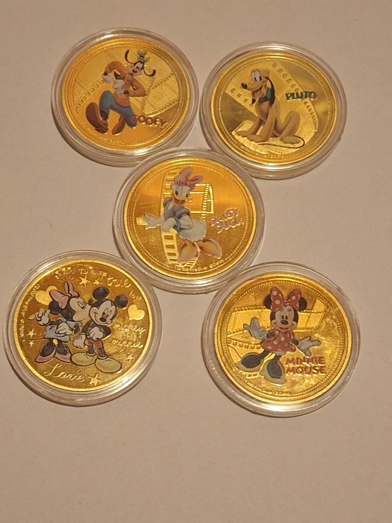 Leuk setje munten met disney figuren, Ophalen of Verzenden, Overige figuren, Nieuw, Overige typen