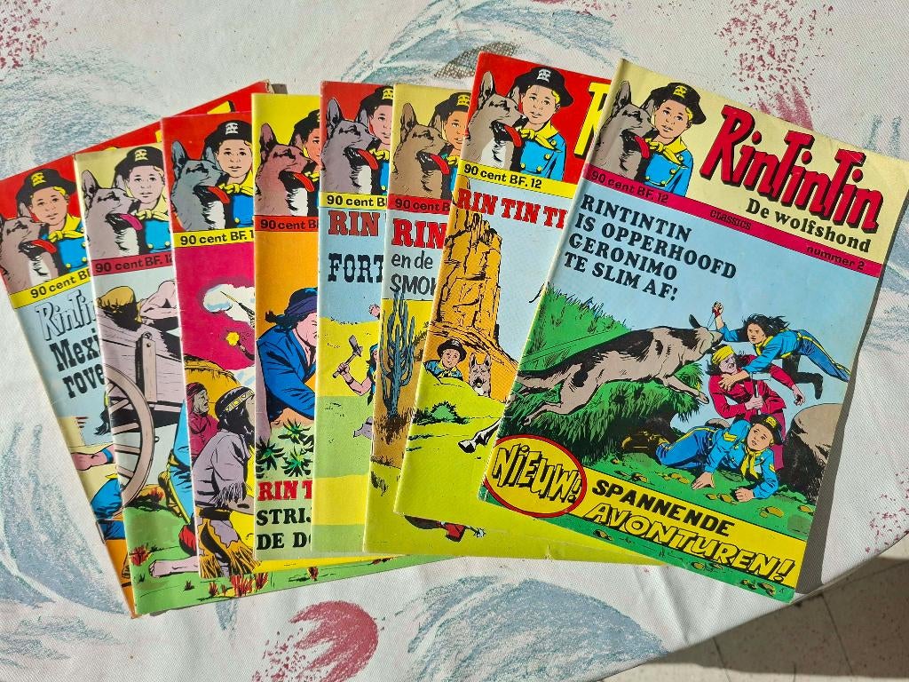 Strips "RinTinTin - De Wolfshond" (jaren '70) (verzamelaar), Boeken, Meerdere comics, Ophalen of Verzenden, Zo goed als nieuw
