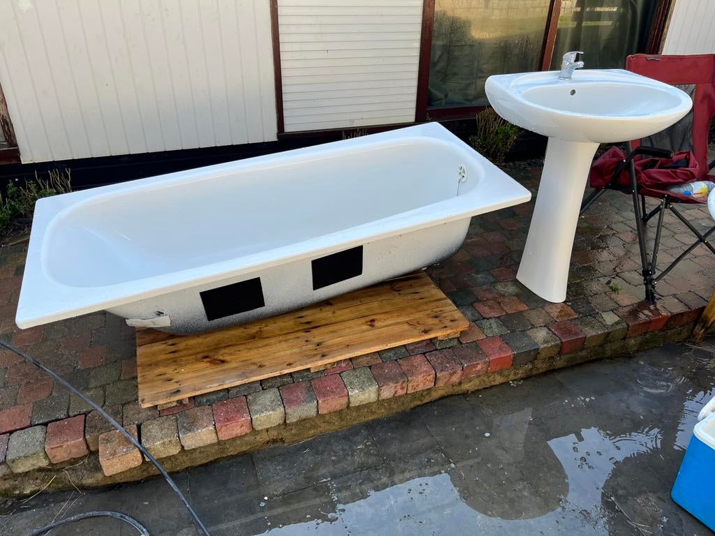 Bad en lavabo,mengkraan grohe ,stang regenkop&handsproeier!, Ophalen, Zo goed als nieuw