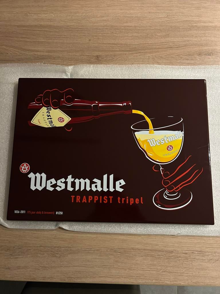 Emaille westmalle trappist tripel 2011, Enlèvement ou Envoi