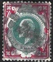 1 Postzegel Groot-Brittannië 1911 Koning Edward VII, Postzegels en Munten, Postzegels | Europa | UK, Ophalen of Verzenden, Gestempeld