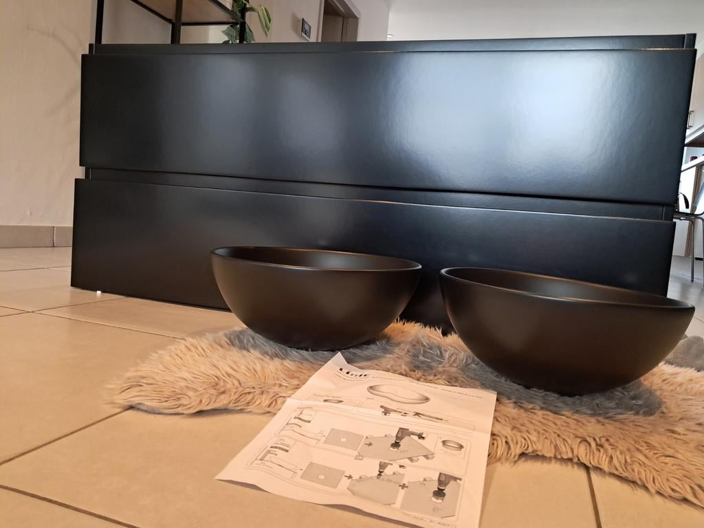 Badkamermeubel + opzetkommen + spiegel, Ophalen