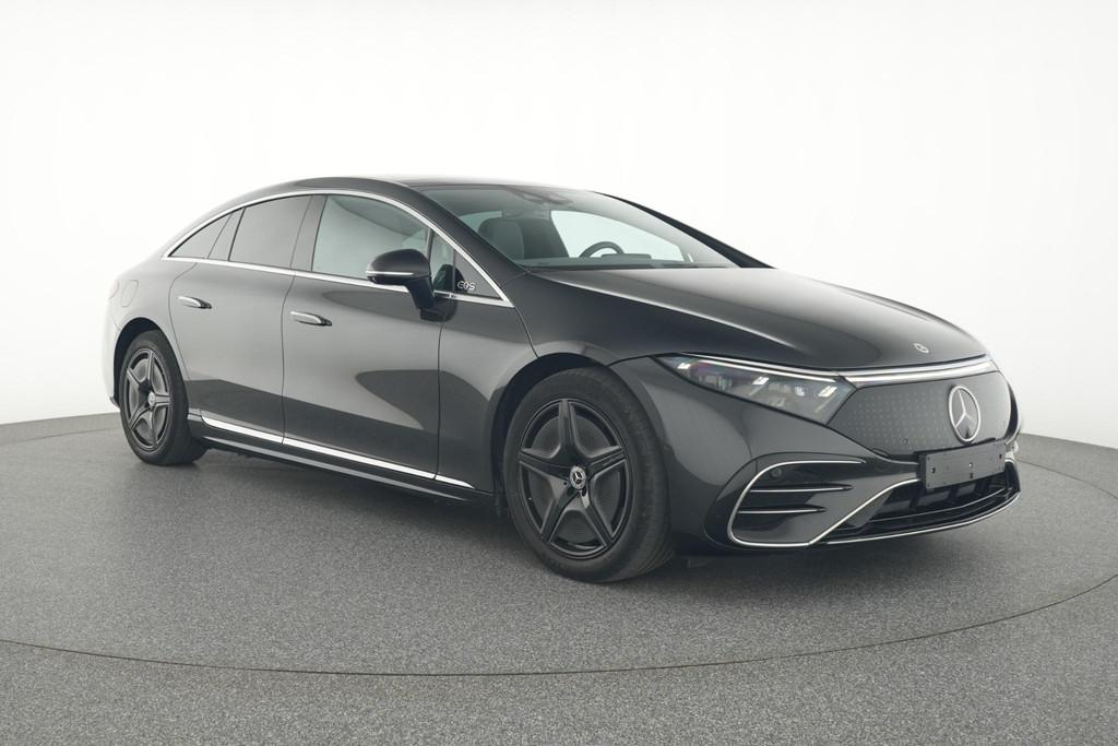 Mercedes-Benz EQS 350 AMG Line + AIRMATIC + PANO DAK + GESTU, Auto's, Automaat, Achterwielaandrijving, 90 kWh, Zilver of Grijs