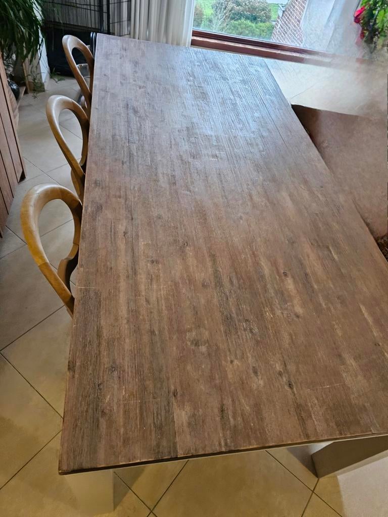 massief houten eettafel, Huis en Inrichting, Tafels | Eettafels, Ophalen