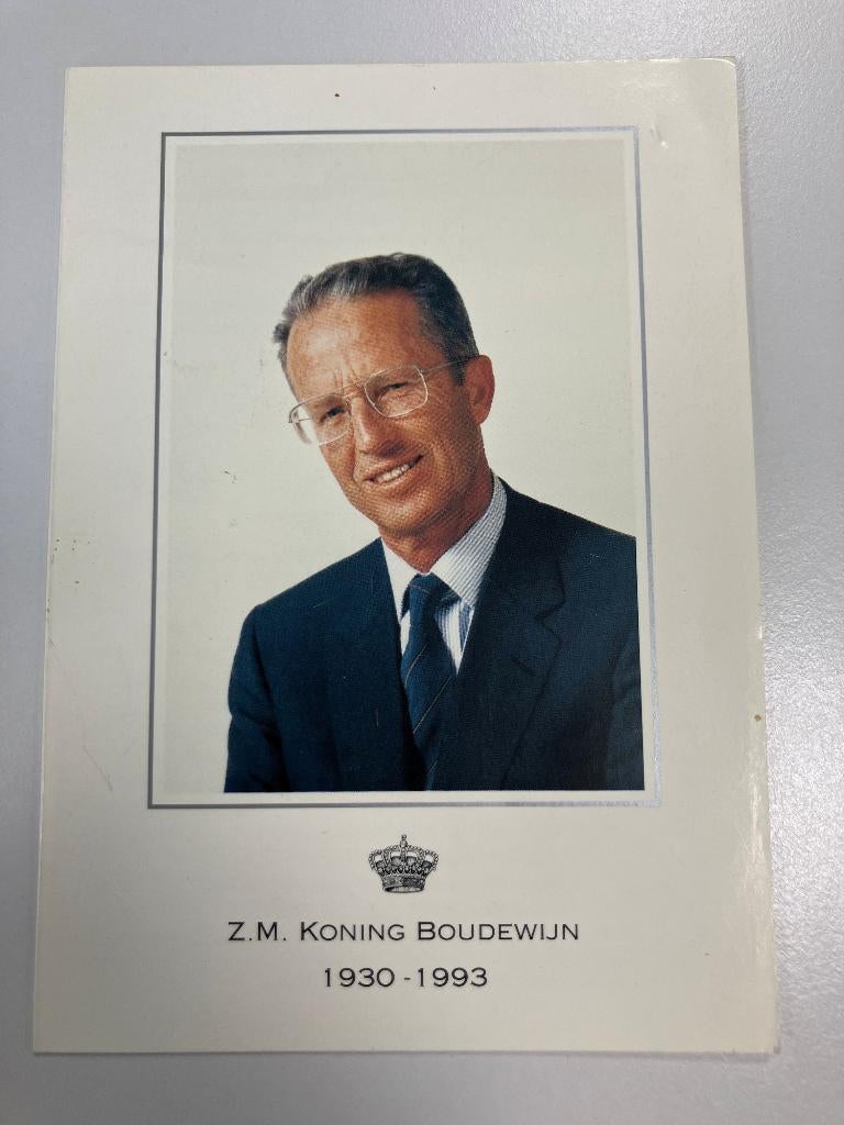 Carte commémorative pour S.M. le Roi Baudouin, Enlèvement ou Envoi, Utilisé