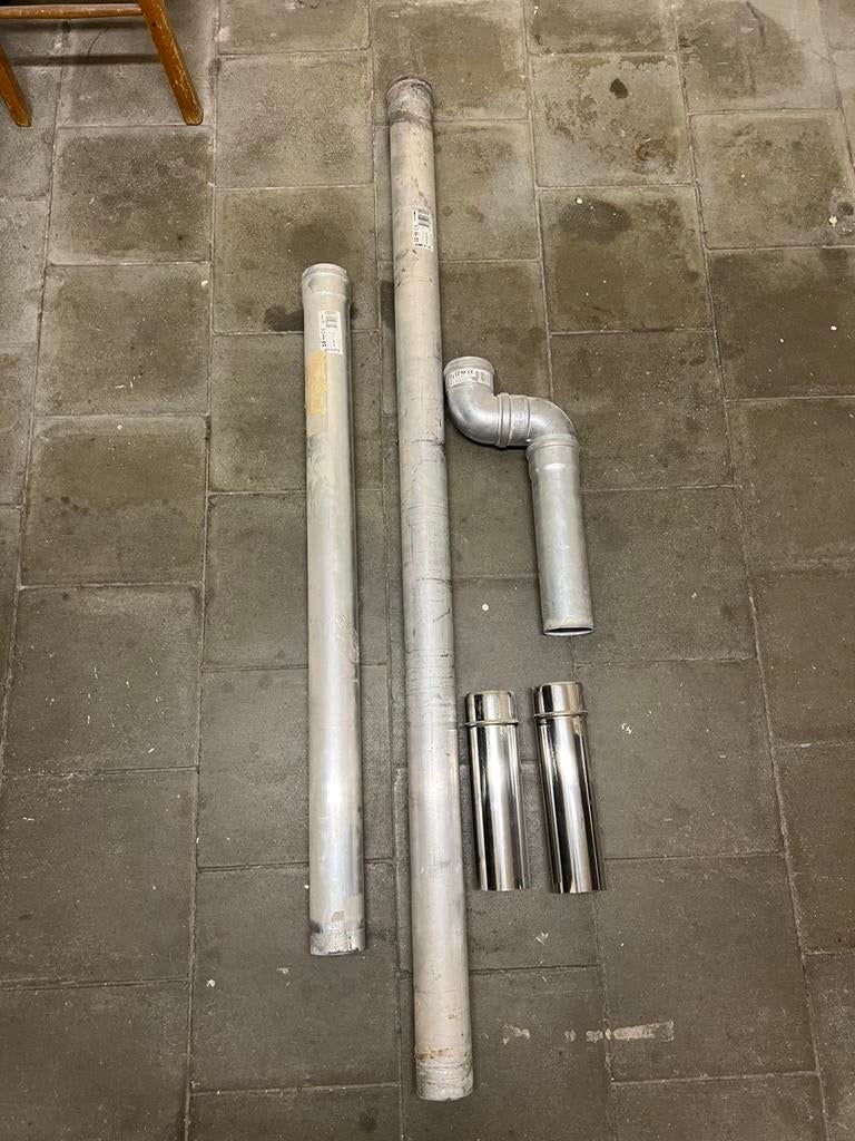 Afvoerbuis aluminium, Ophalen, 60 tot 80 mm, Aluminium, Zo goed als nieuw