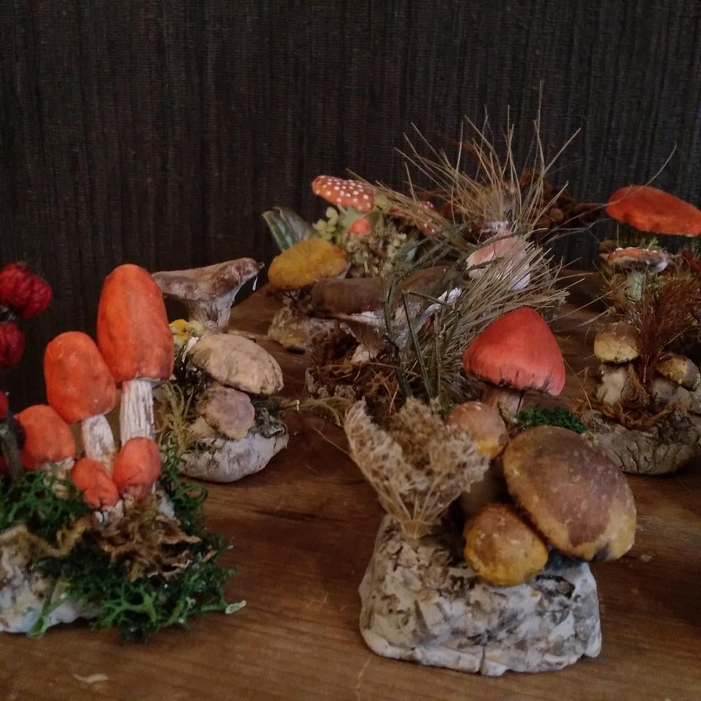 Papier mâché aux champignons botaniques uniques, Antiquités & Art, Envoi