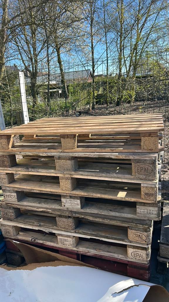 Eur palletten 20tal st ., Doe-het-zelf en Bouw, Hout en Planken, Ophalen, Gebruikt