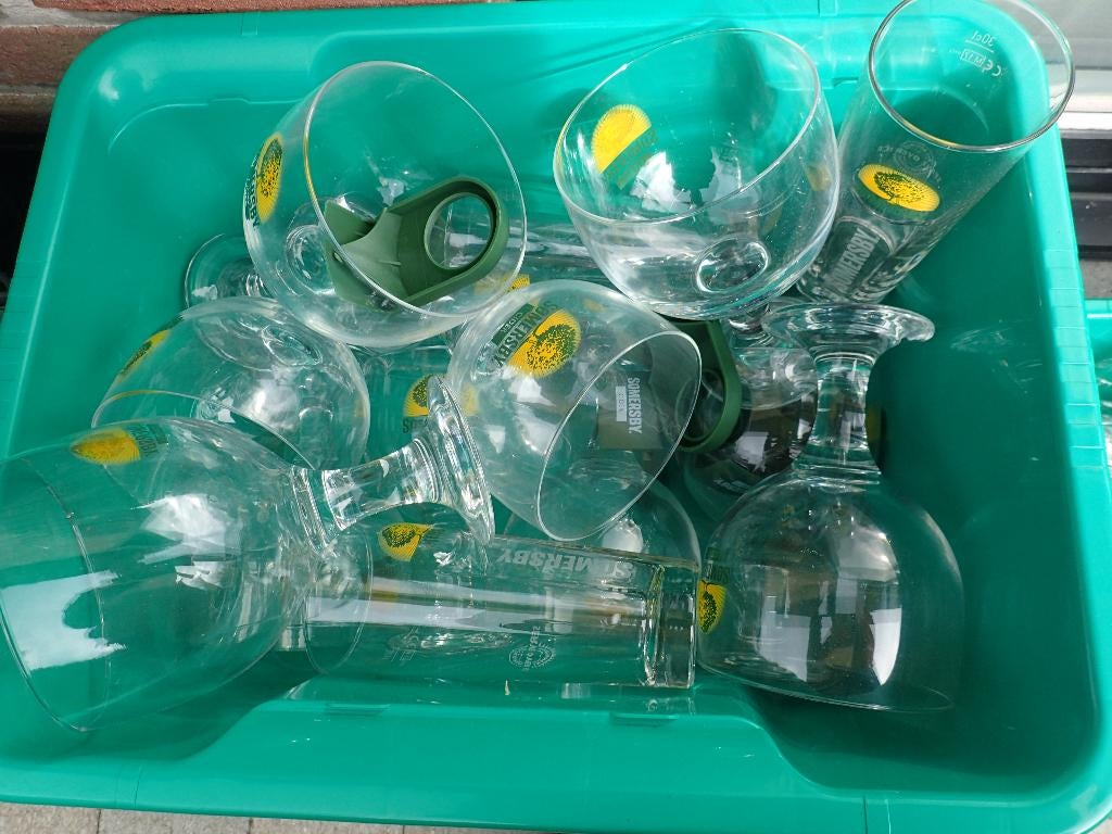 Glazen Somersby1lot samen, Ophalen, Nieuw, Frisdrankglas