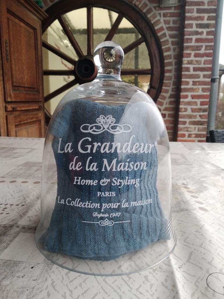 2 glazen windlichten en stolp, Huis en Inrichting, Woonaccessoires | Kandelaars en Kaarsen, Zo goed als nieuw, Kaars, Minder dan 25 cm