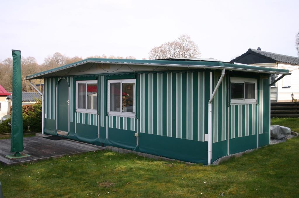 Caravan met voortent aan het meer van Roberville, Caravans en Kamperen, Caravans, Ringverwarming, Hobby, Queensbed, Particulier