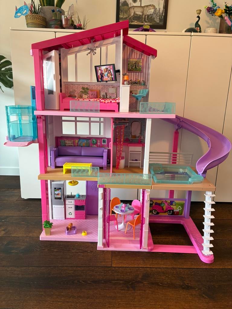 Barbie Droom huis, Droom camper,2 wagens,pop,scooter, NIEUW!, Ophalen, Nieuw, Poppenhuis