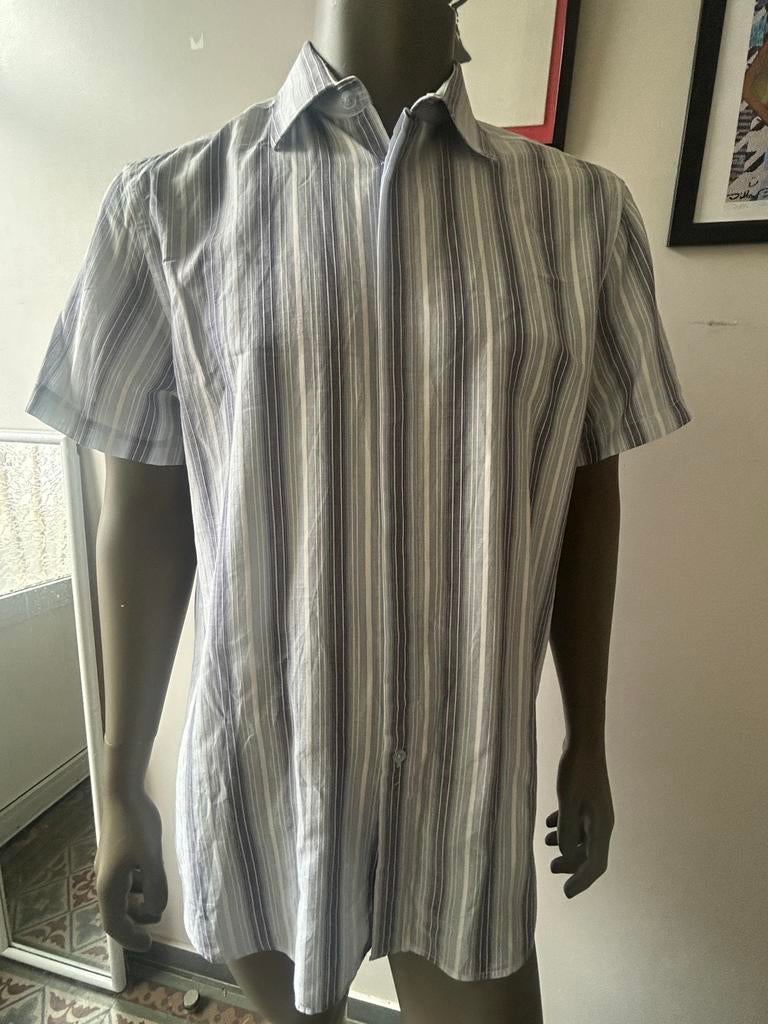 Kenzo Homme chemise rayures MC coton 44 17,5 2XL, Vêtements | Hommes, Chemises, Enlèvement ou Envoi, Comme neuf