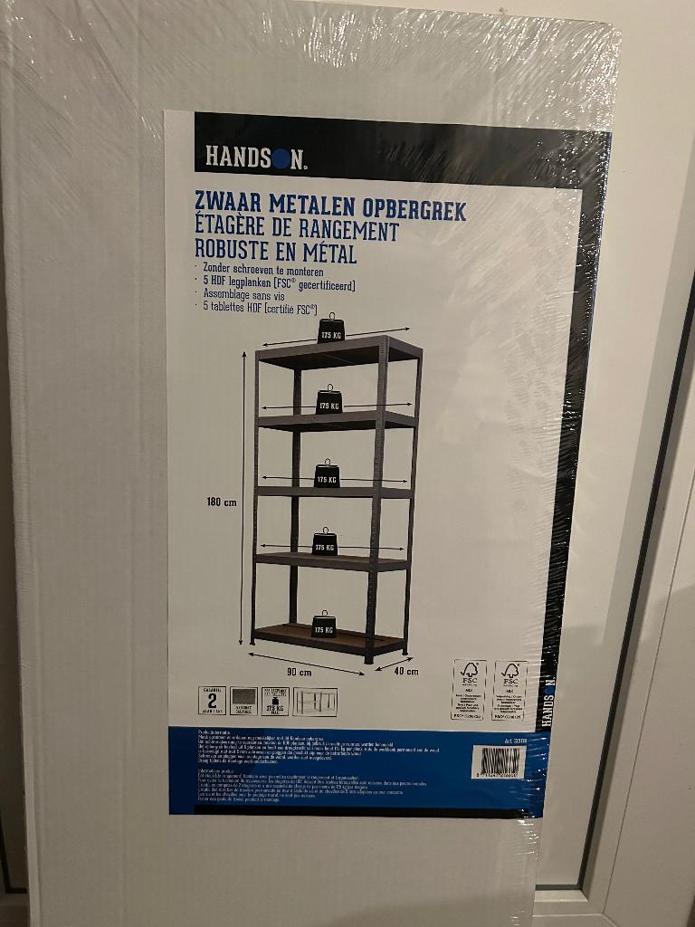 Zwaar metaal opbergrek, 100 tot 150 cm, Nieuw, 3 of 4 laden, Metaal