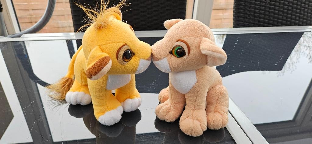 Peluches Disney vintage Simba et Nala Le Roi Lion, Collections, Disney, Comme neuf, Peluche, Le Roi Lion ou Le Livre de la Jungle