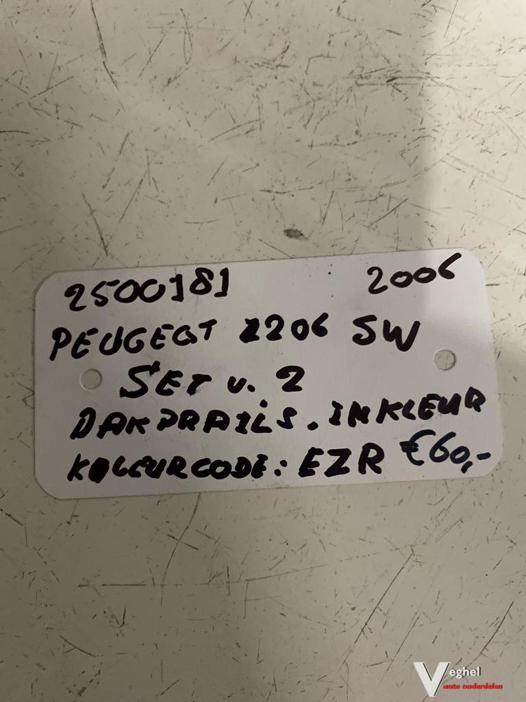 Peugeot 206 SW 2006 2500181 Dakdragers in kleur  Zilver, Auto diversen, Dakdragers, Ophalen, Gebruikt, -, -