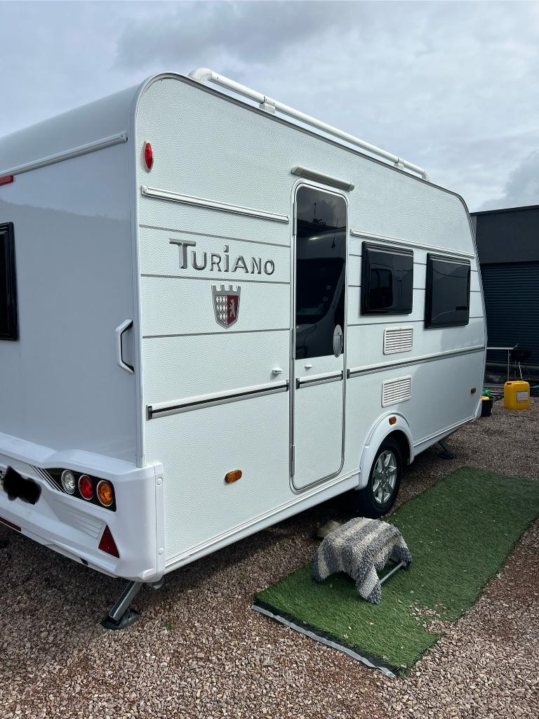 Tabbert caravan, Caravans en Kamperen, Ringverwarming, Tabbert, Frans bed, Treinzit